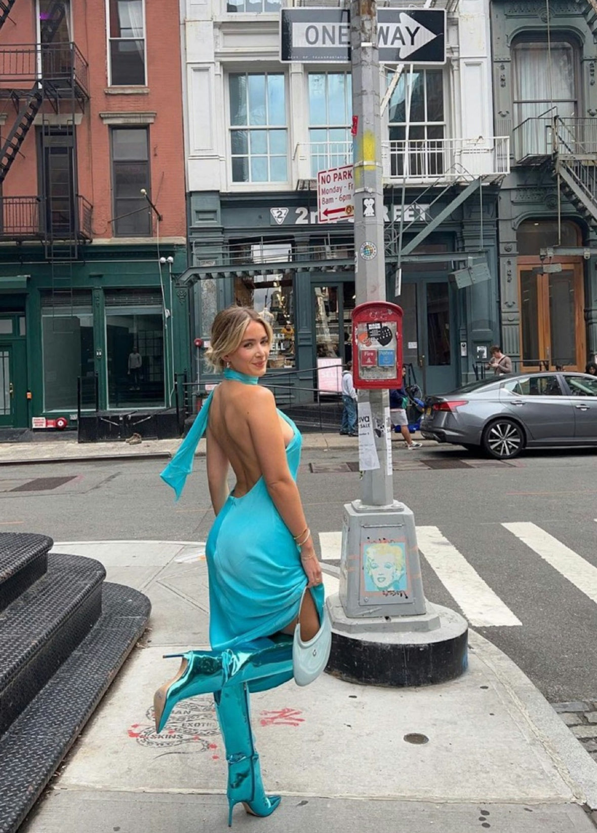 Turquoise maxi dress